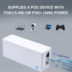 Gigabit PoE+ Injector – Converts Non-PoE to PoE+, 30W Power, Plug & Play - Image 4