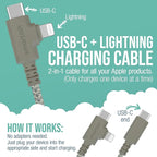 Smartish 2 in 1 USB C to USB C/Lightning Cable - Image 2