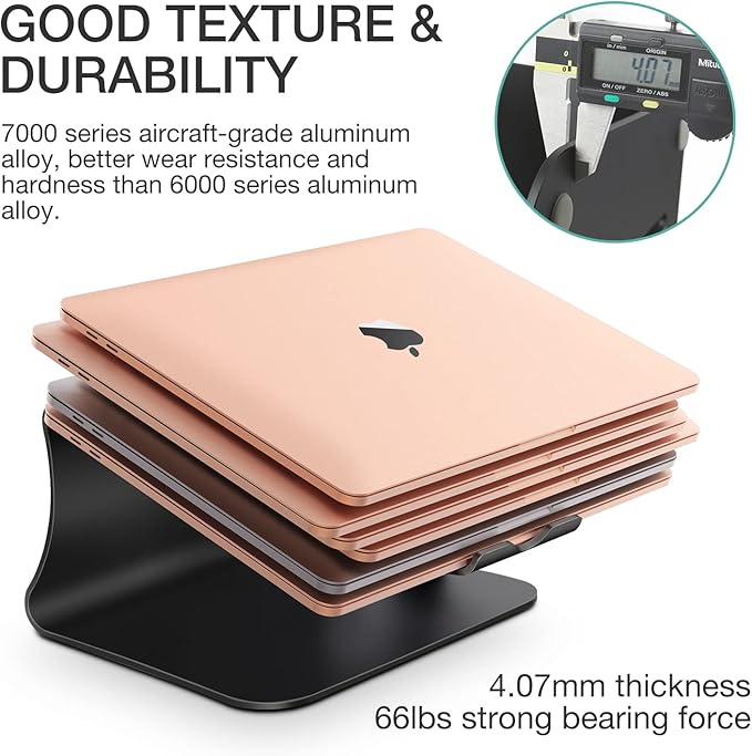 Laptop Stand, Aluminum Notebook Holder Riser Heat-Vent - Image 6