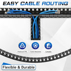 ZhiYo Cable Raceway 78in, Server Rack Cable Management Under Desk Cord Organizer - Image 4