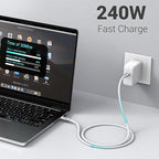 240W USB C Cable 6.6FT 2 Packs, USB4 Cable - Image 3