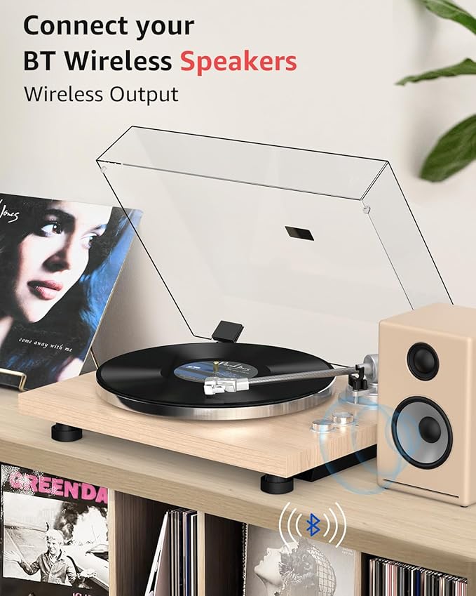 Turntable Record Player Wireless Output Carbon Fiber Tonearm Vinyl Player - Image 6
