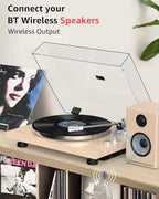 Turntable Record Player Wireless Output Carbon Fiber Tonearm Vinyl Player - Image 6