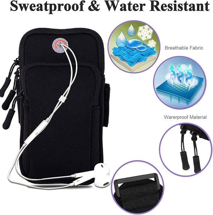 Phone Holder for Running Armband iPhone 16 16e 15 14 13 12 11 Pro Max Xs Xr X - Image 5