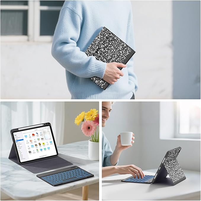 Supveco Keyboard Case for iPad Air 11 Inch, iPad Air 5th/4th Generation - Image 7