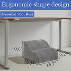 Foot Rest for Under Desk at Work.Multifunctional 3-Tier Foot Stool, - Image 2