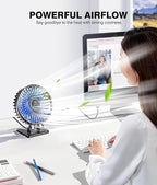 JZCreater USB Desk Fan, Mini Fan Portable, 3 Speeds Desktop Table Cooling Fans - Image 2
