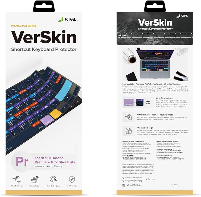 JCPal Adobe Premiere Pro Shortcut Guide Keyboard Cover - Image 7