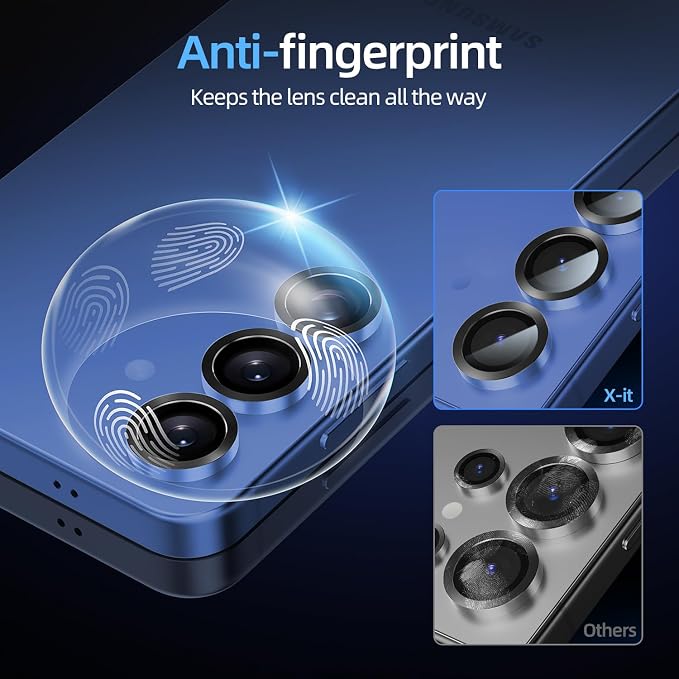X-it Camera Lens Protector for Samsung S25 Plus, 10H Tempered Glass, - Image 6