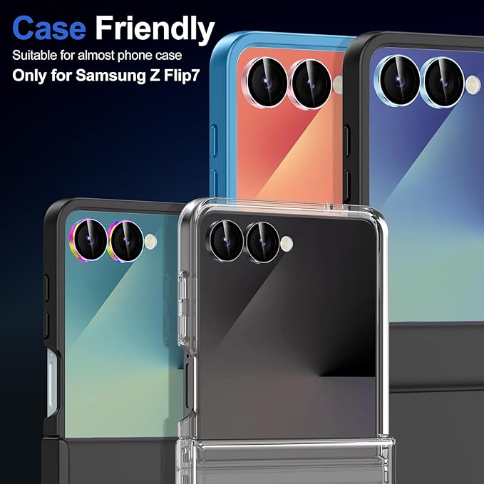for Samsung Galaxy Z Flip 7 Camera Lens Protector, Individual Metal Ring - Image 7
