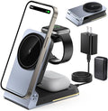 Aluminum 3 in 1 Wireless Charging Station, Foldable Wireless Charger by Solocarboy