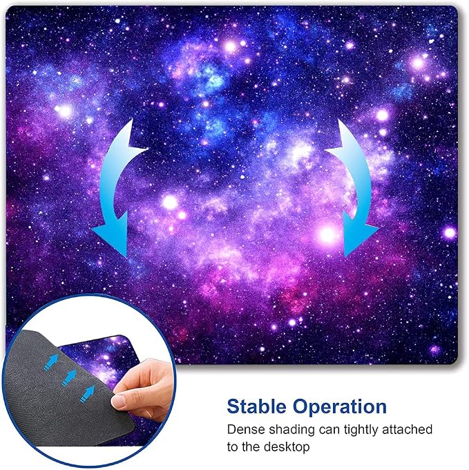 Mouse Pad, Galaxy Mouse Pad Custom Design, Square Waterproof Mouse Pad Non-Slip - Image 6