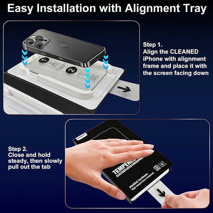 Screen Protector for iPhone 16 Pro Max Blue Light Block, Military-Grade - Image 3