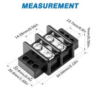 GLOSO Marine Terminal Blocks TBD Double Row Stainless 10-22 AWG Cu, 30A/600V- 1 - Image 2