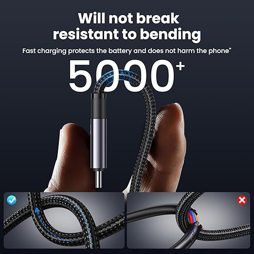240W Multi Charging Cable, 4ft 6-in-1 USB C Cable Fast Charging Cords - Image 7