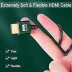 Slim HDMI Cables 15FT, Ultra Soft & Thin HDMI to HDMI Cord, Extreme Flexible & - Image 6