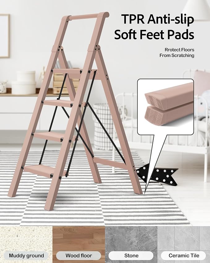 Taranta 4 Step Ladder, Lightweight Aluminum Step Stool - Image 7
