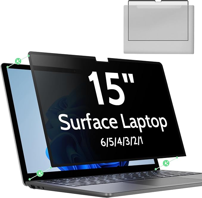 Nano 15 Inch Privacy Screen for Microsoft Surface Laptop 6/5/4/3/2/1, Removable by MaoYeye