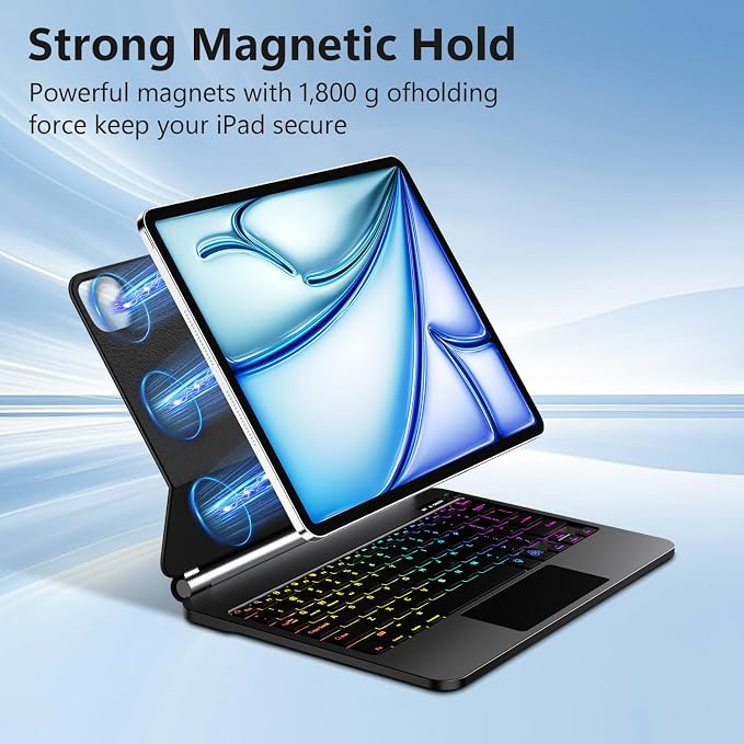 Keyboard Case for iPad Air 11-inch & iPad Pro 11 inch，Magic Magnetic Backlit - Image 3
