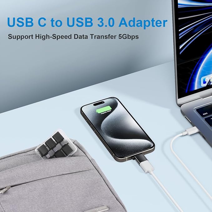 USB to USB C Adapter 10 Pack, USBC to USB Adapter, USB Type C Male Female - Image 4