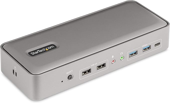 StarTech.com Dual-Laptop USB-C KVM Docking Station, Dual Monitor 4K 60Hz by StarTech