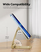Nulaxy Dual Folding Cell Phone Stand, Fully Adjustable Foldable Desktop Phone - Image 2