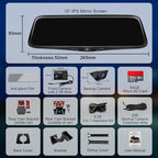 PORMIDO OEM 2K Rear View Mirror Camera, Smart Full Touchscreen Rearview WDR - Image 8