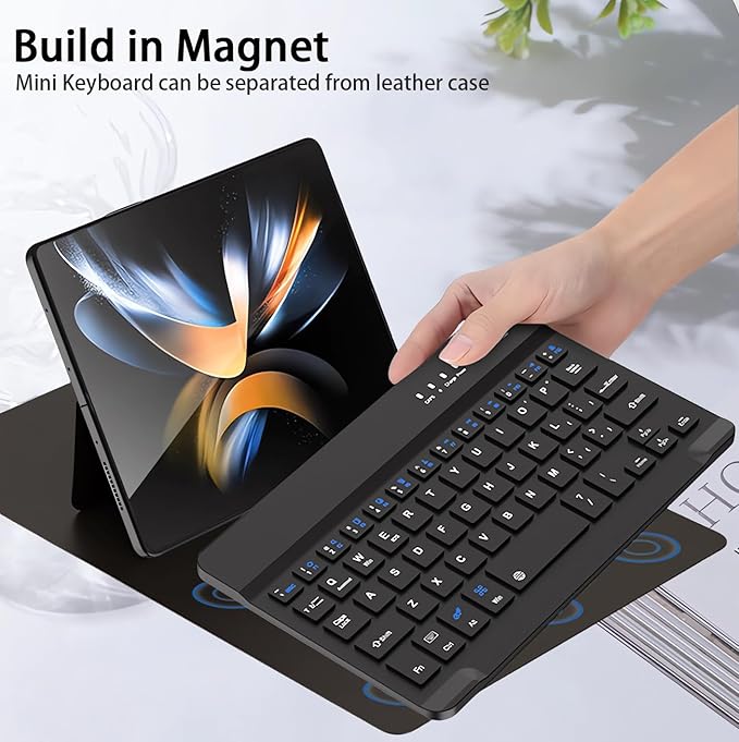 for Samsung Galaxy Z Fold 7 6 5 Keyboard and Mouse, Portable Mini 7.9 inch - Image 4