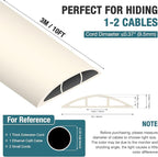 Floor Cord Cover, Cable Protector, 0.63W x 0.31H inches, Wire Cover - Image 5