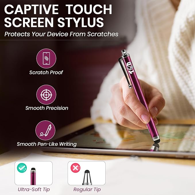TCD 10 Pack Stylus Pen for Touch Screen, Universal Capacitive Digital Stylus - Image 2