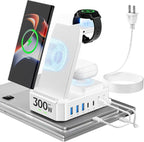 300W Wireless Charger for Samsung, Zutspzss 10 in 1 Wireless Charging Station by Zutspzss