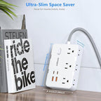 Surge Protector Power Strip, 15 Ft Cord Ultra Thin Flat Extension Cord - Image 8