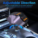 Retractable Car Charger, 5 in 1 Fast Car Phone Charger 90W, Handsfree Call - Image 7