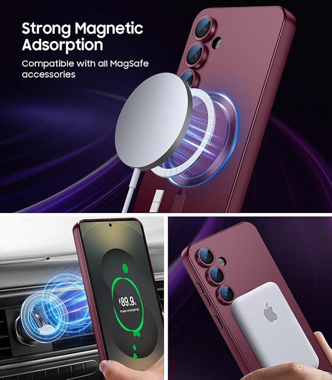 Magnetic for Samsung Galaxy S25 Plus Case Slim Soft Silicone Bumper Shockproof - Image 3