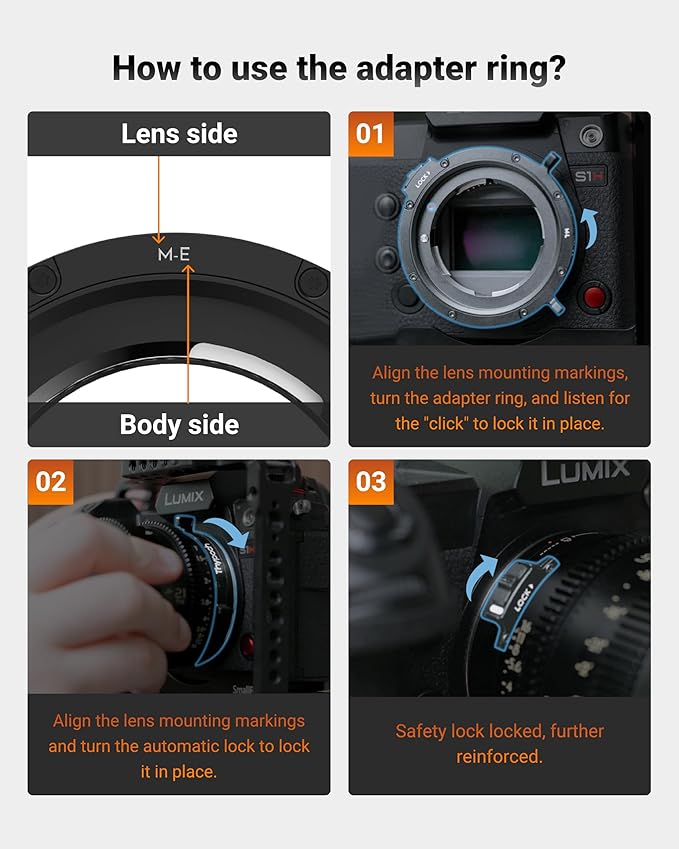 Thypoch M-E Lens Mount Adapter Auto-Lock, Compatible - Image 5