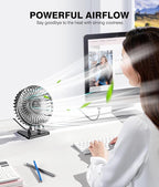 JZCreater USB Desk Fan, Mini Portable, 3 Speeds Desktop Table Cooling, Plug in - Image 2