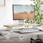 Fenge Monitor Stand Riser, 31.5 Inch Desk Top Shelf - Image 2