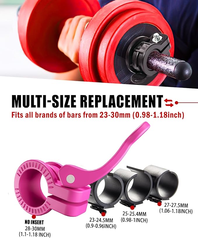 Narrow Barbell Clips 2.5cm Width - Image 2