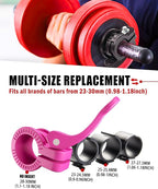 Narrow Barbell Clips 2.5cm Width - Image 2