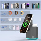 QFUP 5 in 1 Charging Station for Apple iPhone MagSafe Charger, Fast Wireless - Image 3