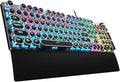 AULA F2088 Typewriter Style Mechanical Gaming Keyboard Blue Switches, Rainbow by AULA