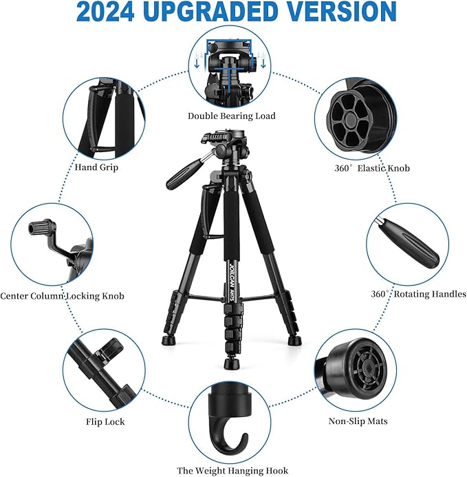 JOILCAN Tripod Camera Tripods, Heavy Duty Cameras Tripod Stand, Professional - Image 7