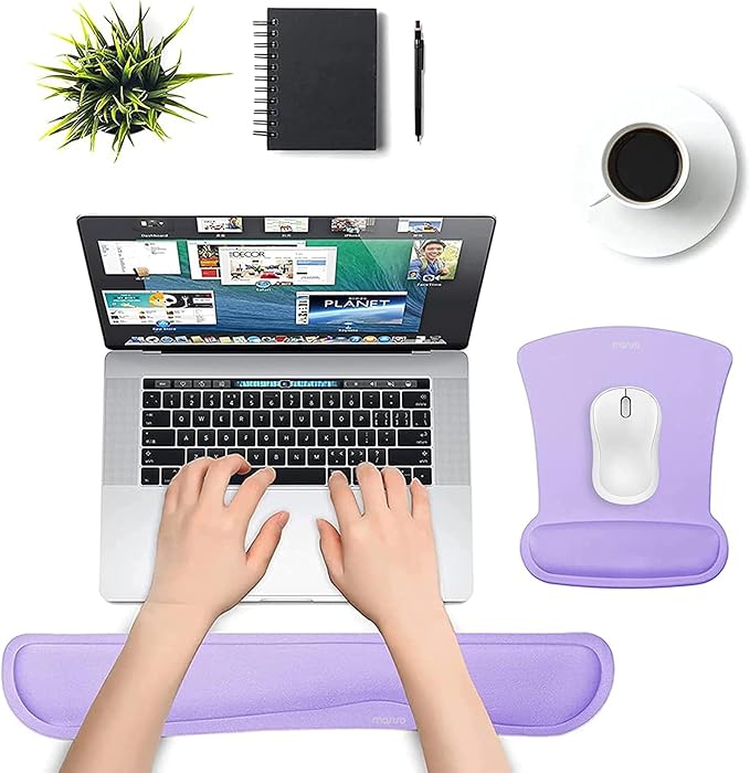 MOSISO Wrist Rest Support for Mouse Pad & Keyboard Set, Ergonomic Mousepad - Image 2