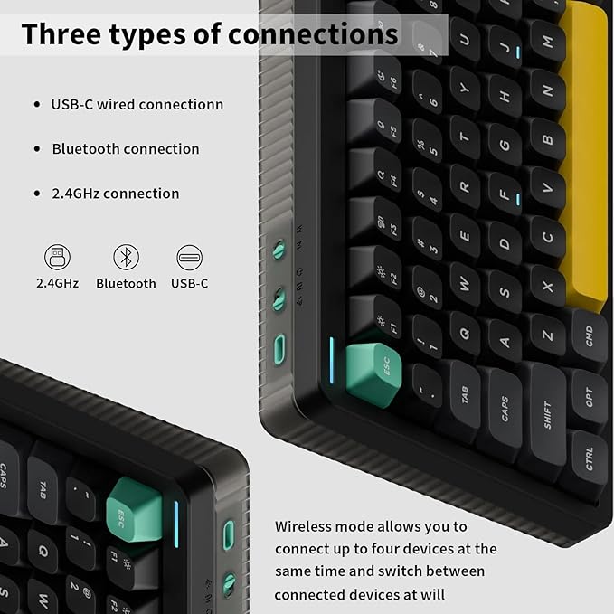 nuphy Halo96 V2 Wireless Mechanical Keyboard, 96% Hot Swappable, 99 Keys RGB - Image 3