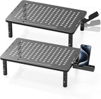 Computer Monitor Stand Riser for Desk, 3 Height Adjustable PC Laptop TV Desktop by Canyora