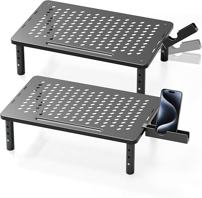 Computer Monitor Stand Riser for Desk, 3 Height Adjustable PC Laptop TV Desktop by Canyora