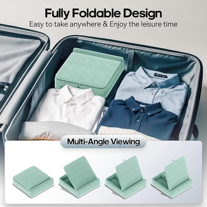 KDD Tablet Pillow Stand with Storage, Foldable iPad Holder - Image 4