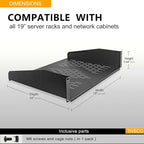 RIVECO 2 PCS 2U Rack Shelves 14 Inch Depth, Rack Mount Vented Cantilevers - Image 2