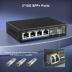 6 Port 2.5G Unmanaged Network Switch, VIMIN 4X 2.5Gbase-T Ports, 2X 10G SFP+ - Image 6