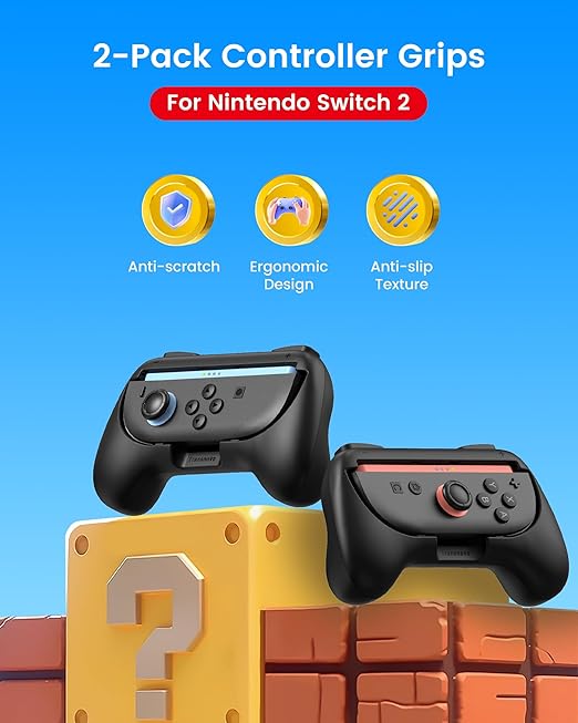 TRANSNOVO Hand Grips for Switch 2，Wear-Resistant Switch Accessories Controller - Image 2